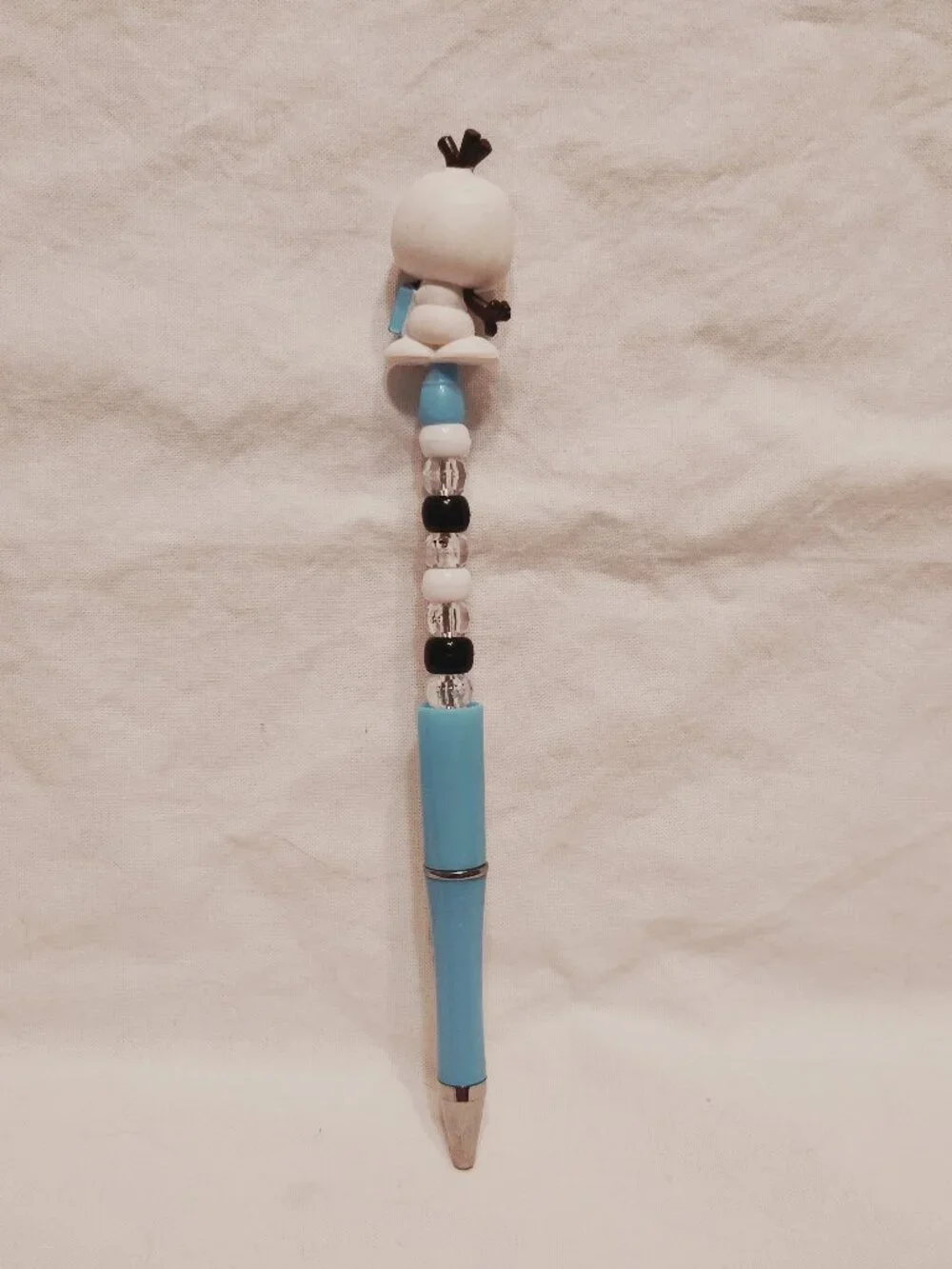 Disney Doorable- Book Olaf- Handmade Beaded Pen